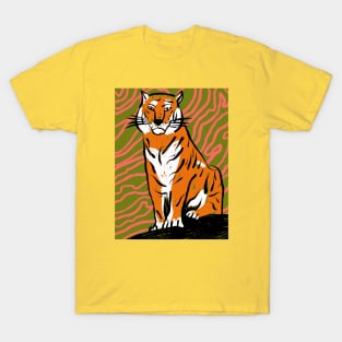 A tiger sitting on the rock! T-Shirt